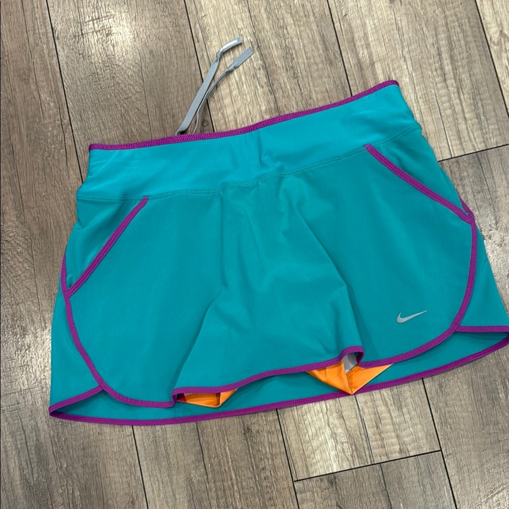 Nike Women's Teal Skirt with Purple Trim